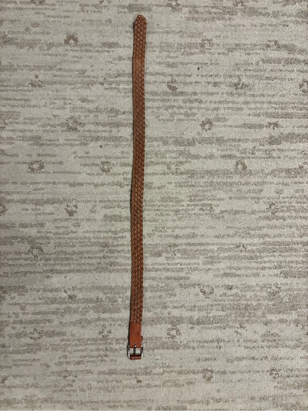 Barneys New York Woven Leather Belt in Tan Brown